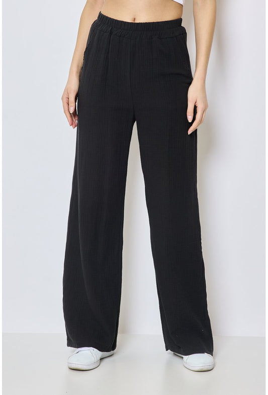 Black Cotton trousers